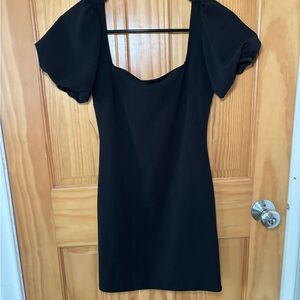 Forever 21 Black Sheath Mini Dress Sweetheart Neckline